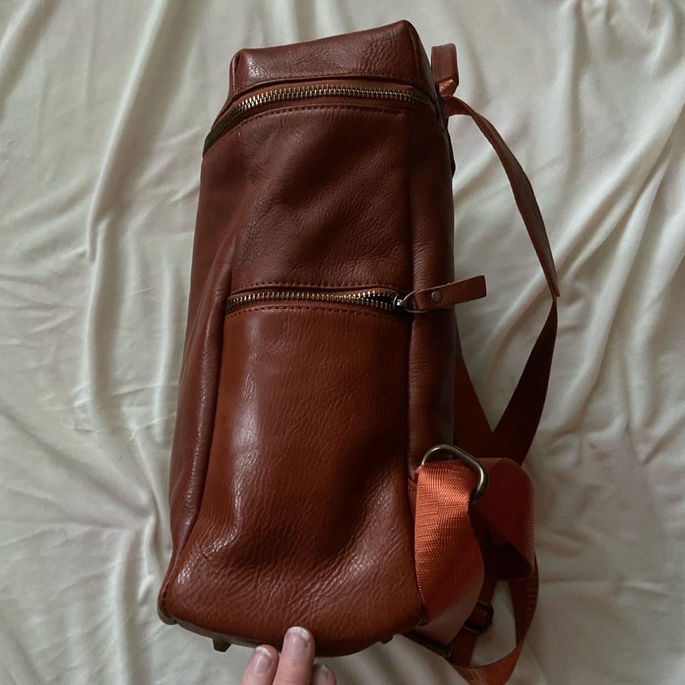 Brown Leather Backpack - Picture 7 of 11